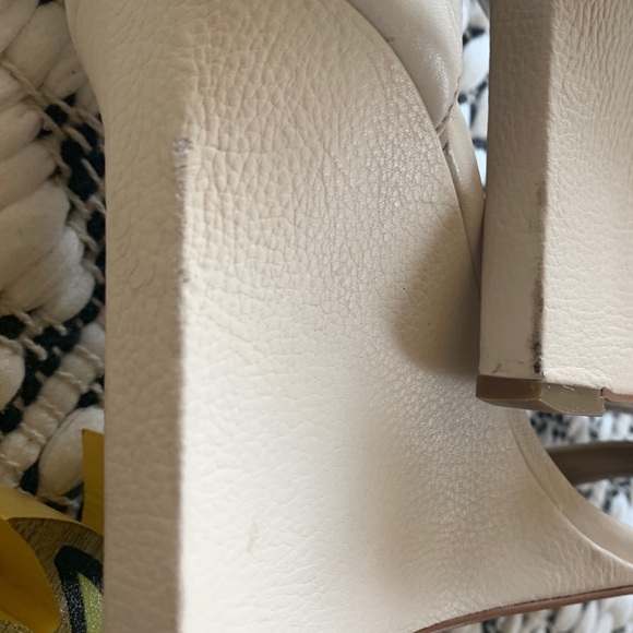 Ann Taylor White Leather Wedge Sandal - Picture 6 of 6